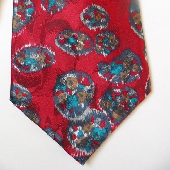 Domani Men's Patterned Tie & Solid Pocket Square Set - Picture 3 of 4
